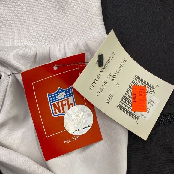 Jacksonville Jaguars Ladies Small Black White Full Zip Cropped Jacket Football - Picture 8 of 11